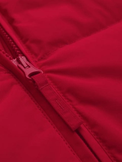 Shop Aspesi Zip Padded Coat In Red
