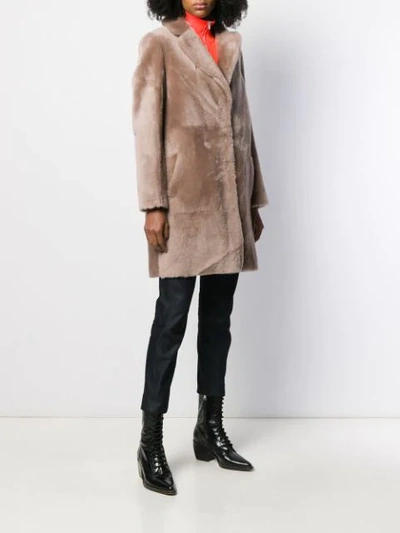 Shop Blancha Faux Fur Reversible Coat In Pink