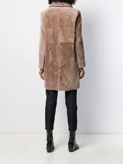 Shop Blancha Faux Fur Reversible Coat In Pink