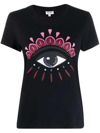 Shop Kenzo Icon Eye Print T-shirt In Black