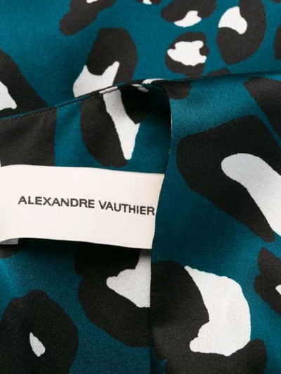 Shop Alexandre Vauthier Plunge V-neck Dress In Blue
