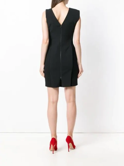 Shop Antonio Berardi Wrap Front Mini Dress In Black