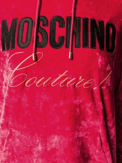 Shop Moschino Couture! Logo Hoodie In Red