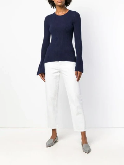 Shop Allude Wide Sleeved Jumper - Blue