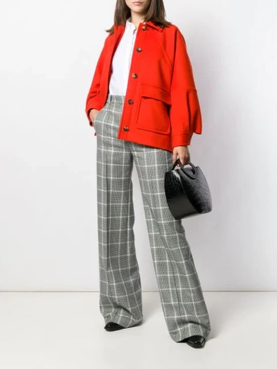 Shop Alberto Biani Button-up Jacket In Red