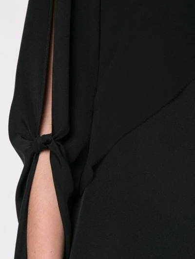 Shop Dion Lee Ruffle Sleeve Layered Blouse In Black