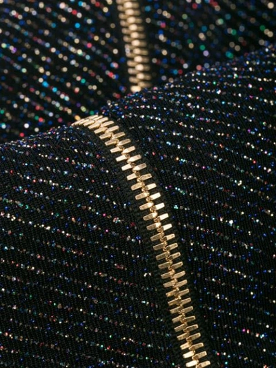 Shop Balmain Flared Glittered Jumpsuit In Black