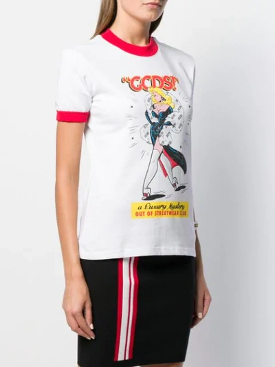 Shop Gcds Printed Cartoon T-shirt In White