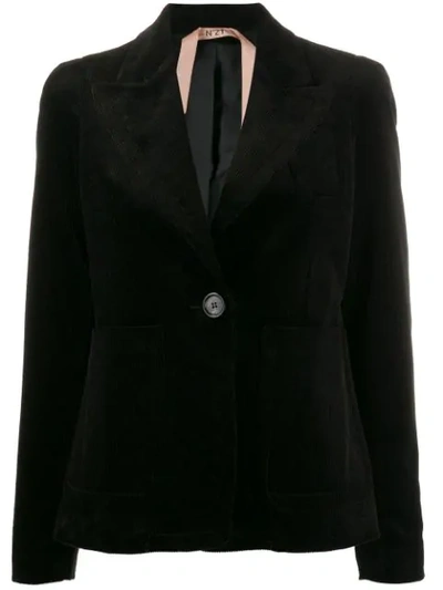 Shop N°21 Corduroy Style Blazer Jacket In Black