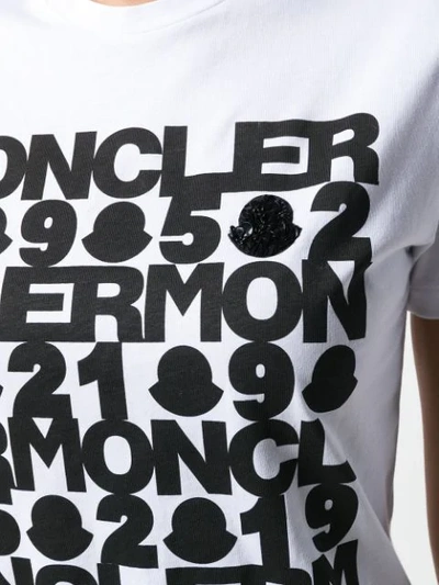 Shop Moncler Logo T-shirt In White