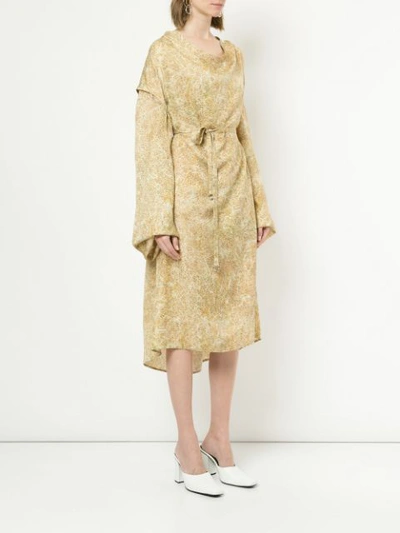 Shop Lemaire Belted Floral Dress - Yellow