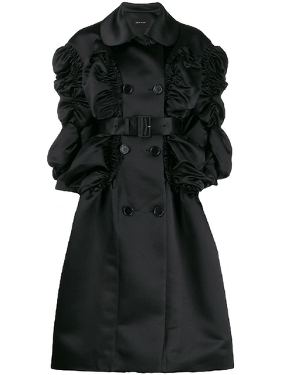 RUCHED DETAILS COAT