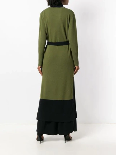 Shop Temperley London Explorer Knit Cardigan In Green