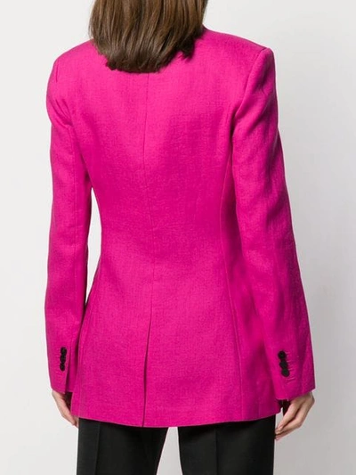 Shop Theory Double-breasted Tailored Blazer In Pink