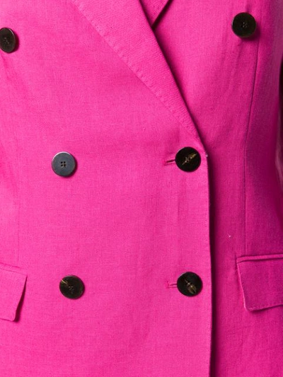 Shop Theory Double-breasted Tailored Blazer In Pink