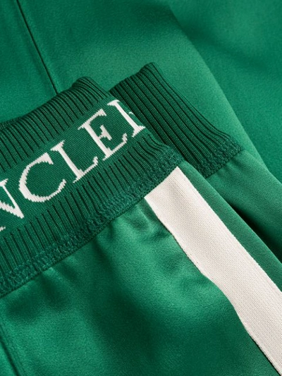 Shop Moncler Logo Waistband Track Trousers In Green