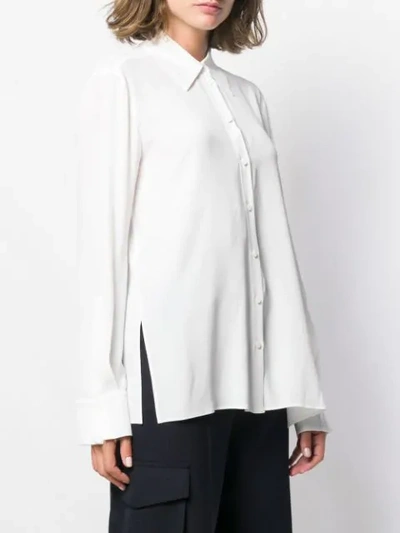 Shop Luisa Cerano Pointed Collar Shirt In White