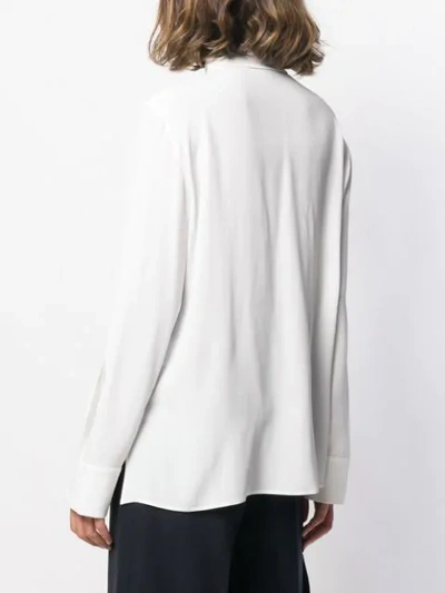 Shop Luisa Cerano Pointed Collar Shirt In White