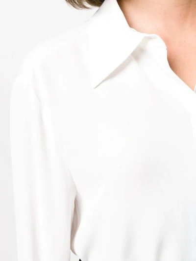 Shop Luisa Cerano Pointed Collar Shirt In White