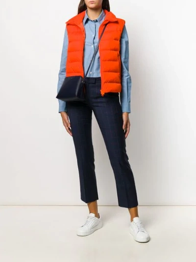 Shop Aspesi Puffer Gilet In 01301 Arancio