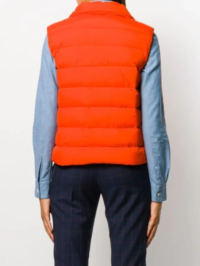 Shop Aspesi Puffer Gilet In 01301 Arancio