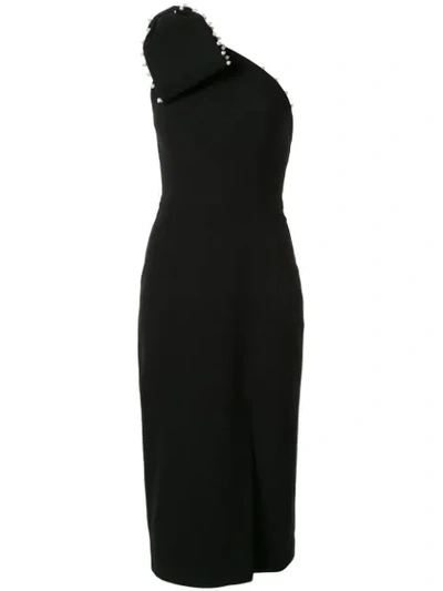 Shop Rebecca Vallance Pipi Midi Dress In Black