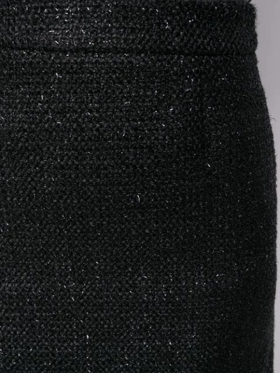 Shop Amiri Boucle Short Skirt In Black