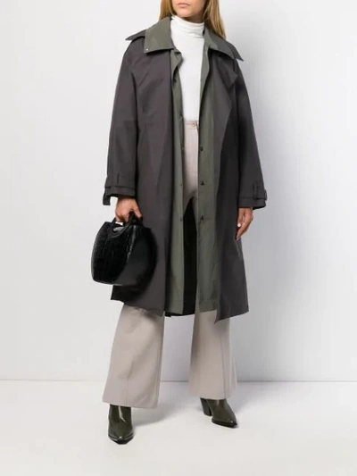 Shop Low Classic Layered Trench Coat In Grey