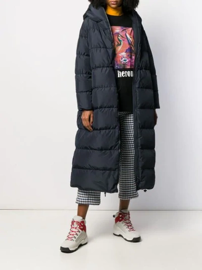 Shop Bacon Hooded Padded Coat In Blue