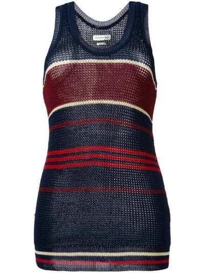Shop Isabel Marant Étoile Striped Knitted Vest Top