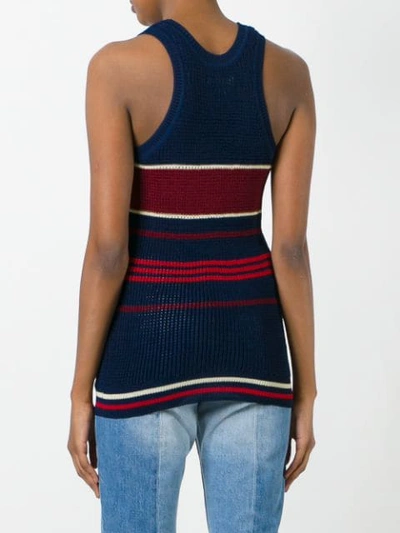 Shop Isabel Marant Étoile Striped Knitted Vest Top