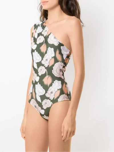 Shop Adriana Degreas Printed Swimsuit In Green