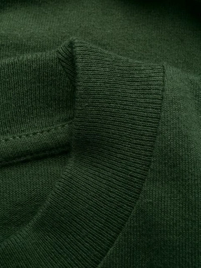 Shop Palm Angels Cropped Logo Sweatshirt In Green