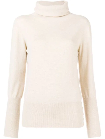 Shop Agnona Turtleneck Sweater - Neutrals