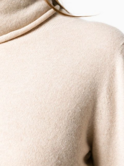Shop Agnona Turtleneck Sweater - Neutrals