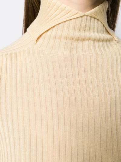 Shop Jil Sander Turtleneck Knitted Sweater In Neutrals