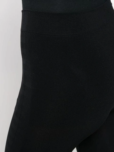 Shop Issey Miyake Knitted Panel Leggings In Black