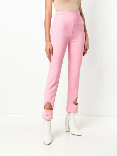 Shop Ellery Gehry Cutout Slim Trousers - Pink
