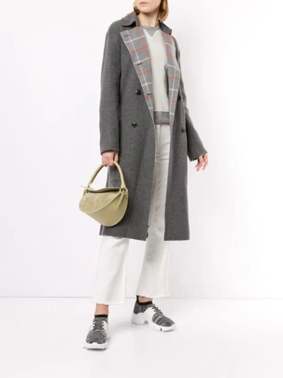 Shop Rag & Bone Belted Double-breasted Coat In Grey