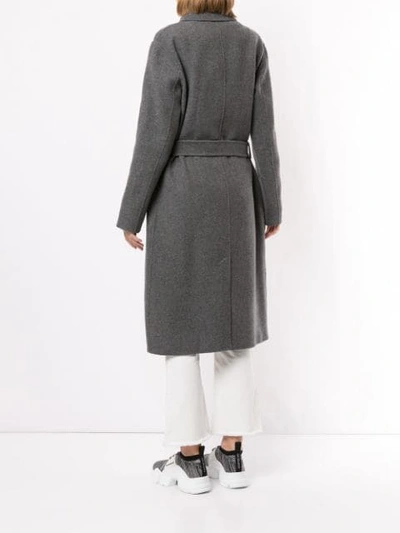 Shop Rag & Bone Belted Double-breasted Coat In Grey
