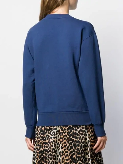 Shop Aries Printed Sweatshirt In Blue