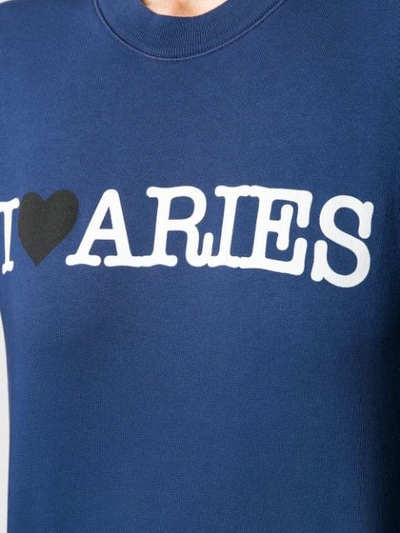 Shop Aries Printed Sweatshirt In Blue