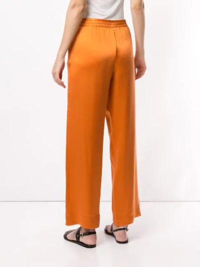 Shop Asceno Straight Leg Trousers In Orange
