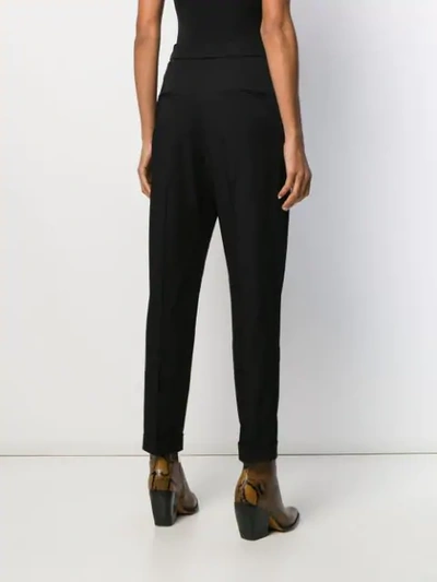 ISABEL MARANT HIGH-WAIST PLEATED TROUSERS - 黑色