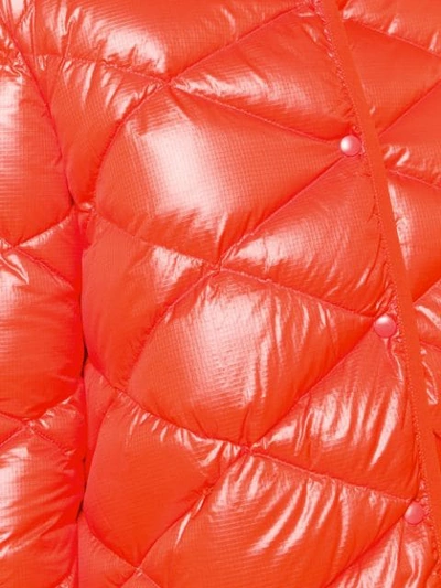 Shop Aspesi Hooded Padded Jacket In Orange