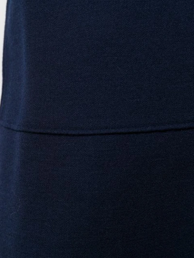 Shop D-exterior Ruffled Sleeve Midi Dress In Blue