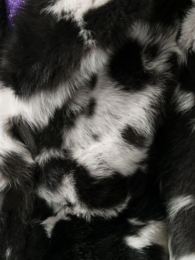 Shop Blancha Animal Print Coat In Black