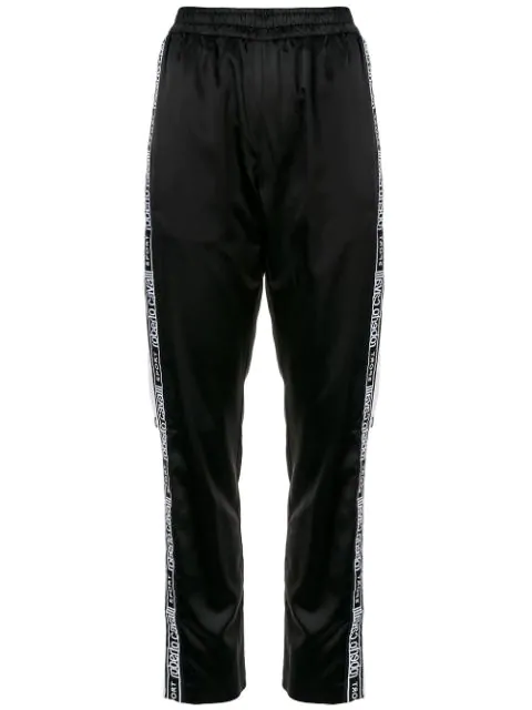Roberto Cavalli Logo Stripe Track Pants In Black | ModeSens