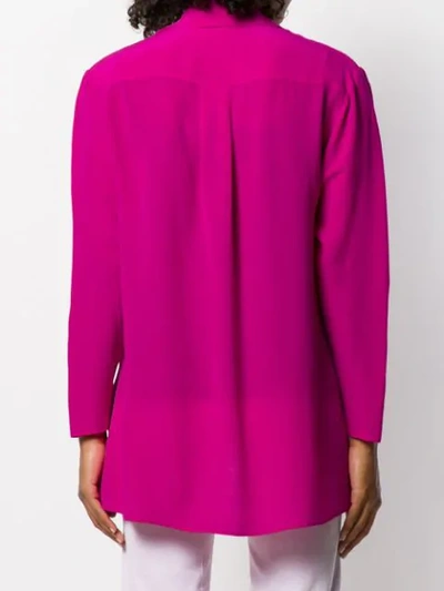 Shop Nude Silk Tie-neck Blouse In Pink