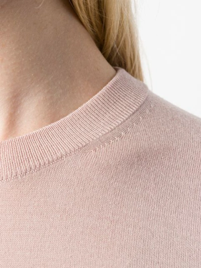 Shop Forte Forte Long-sleeve Fitted Top In Pink